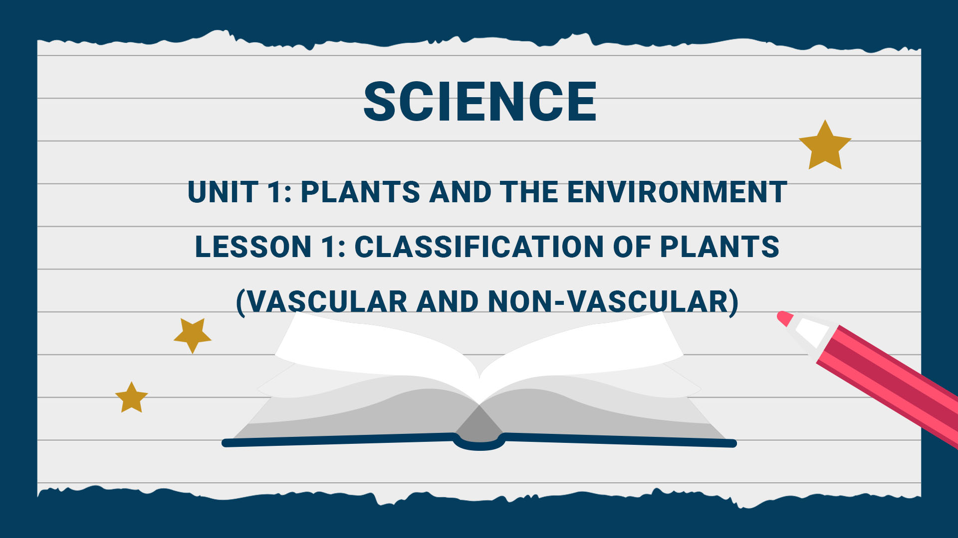 Lesson 1: Classification of Plants (Vascular and Non-vascular)